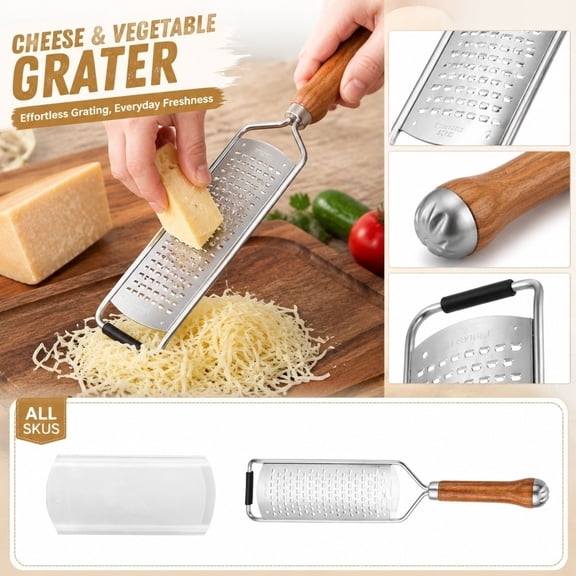 Lemon Zester Grater, Handheld Cheese Grater, Includes Dust Protection Cover to Keep Blades Clean and Safe, Home Bakers Home Cooks Culinary Hobbyists for Zesting Citrus Shredding