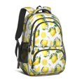thumbnail image 1 of Lemon and Blossom White Pattern Cute School Backpack Bag with Padded Back and Adjustable Shoulder Straps 16.9 X 12.6 X 5.9 Inches, 1 of 5