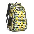 thumbnail image 1 of Lemon and Daisy Black Pattern Cute School Backpack Bag with Padded Back and Adjustable Shoulder Straps 16.9 X 12.6 X 5.9 Inches, 1 of 5