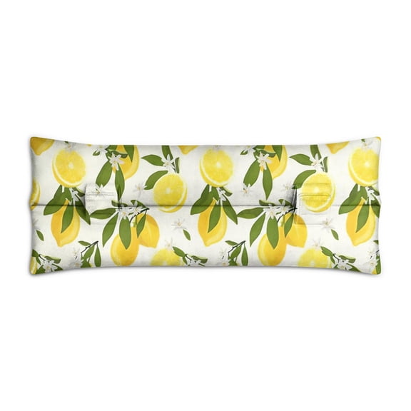 Lemon and Flowers Seatbelt Pillow - Post-Surgery Mastectomy & Heart Surgery Recovery Cushion - Soft Modern Car Travel Pillow
