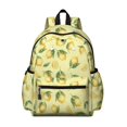 thumbnail image 1 of Lemon and Leaf Yellow Pattern Backpack for School, Cute School Bag with Adjustable Shoulder Straps and Padded Back, 13.4"x11"x4.7", 1 of 5