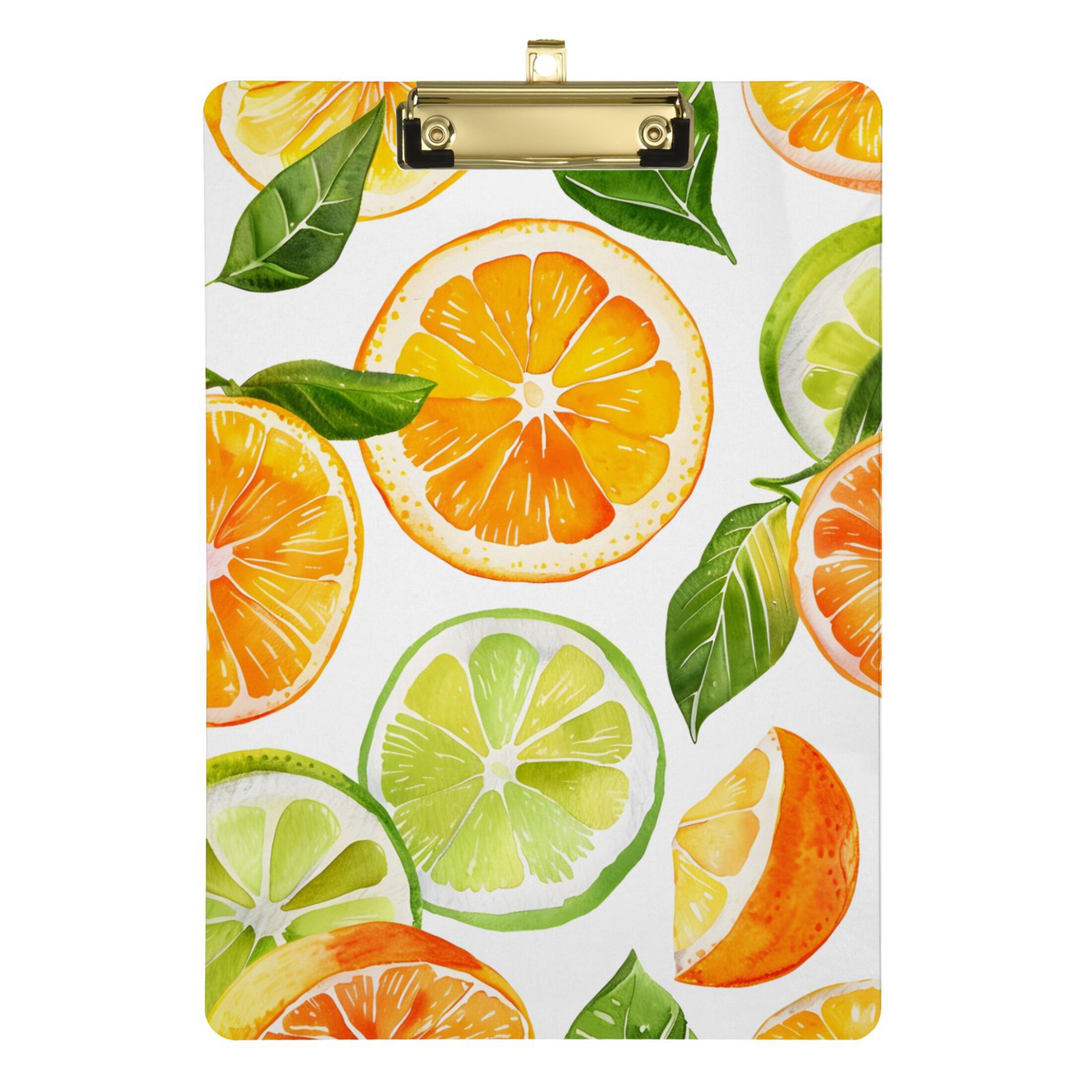 Lemon and Orange Acrylic Clipboards 12 x 9 Inch A4 Size with Low