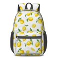 thumbnail image 1 of Lemon and Slice White Pattern 17" School Backpacks for Teens,Waterproof Oxford Fabric,S-Shape Padded Straps for School,Travel,Hiking,Camping, 1 of 6