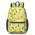 thumbnail image 1 of Lemon and Slice Yellow Pattern 17" School Backpacks for Teens,Waterproof Oxford Fabric,S-Shape Padded Straps for School,Travel,Hiking,Camping, 1 of 6