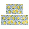 thumbnail image 1 of Lemon and Tile Blue Pattern Anti Fatigue Kitchen Rugs Set Of 2, Non Slip Washable Decorative Floor Mats for Kitchen Sink Laundry, 17"x30" and 17"x47", 1 of 6