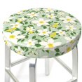 thumbnail image 1 of Lemon floral Round Bar Stool Seat Covers, Elastic Round Chair Cover Stool Seat Slipcover Bar Stool Cushions Round Pad for 12-14 inch, 1 of 5