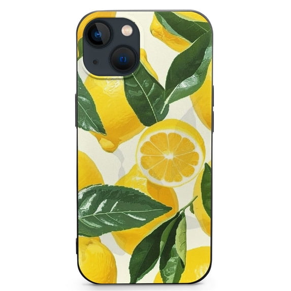 Lemon fruit design personalized phone case, it is a high-quality PC plastic protective case Suitable for iPhone 13/iPhone 14 full range phone cases