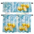thumbnail image 1 of Lemon in Water Kitchen Curtains Valances and Tiers Set of 3 Watercolor Lake Tier Curtains and Valance with Rod Pocket for Small Windows, 27.5"x36", 1 of 9