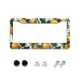 thumbnail image 1 of Lemon with Green Leaves License Plate Frames for Women Men Car Plate Holder Cover Metal Tag Aluminum Car Accessories Front Rear Plate Decor, 1 of 6