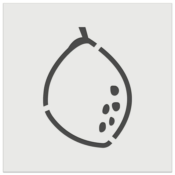 Lemon with Leaf Citrus Doodle DIY Cookie Wall Craft Stencil - 4.5 Inch
