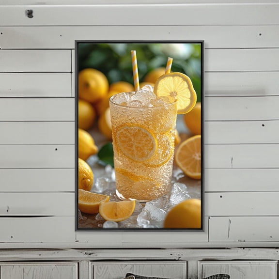 Lemonade Coastal Kitchen Food Wall Art Poster, Unframed Size 24x36