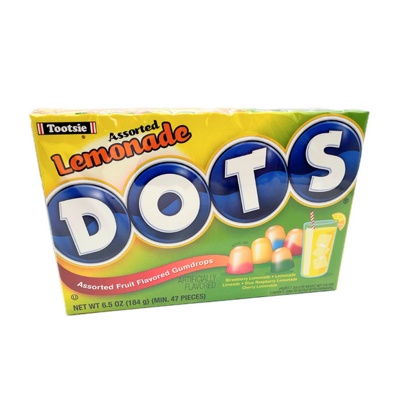 Lemonade Dots (6 Pack) - Chewy Assorted Fruit-Flavored Gummy Candy (6.5 oz Boxes, 47 Pieces Per Box)