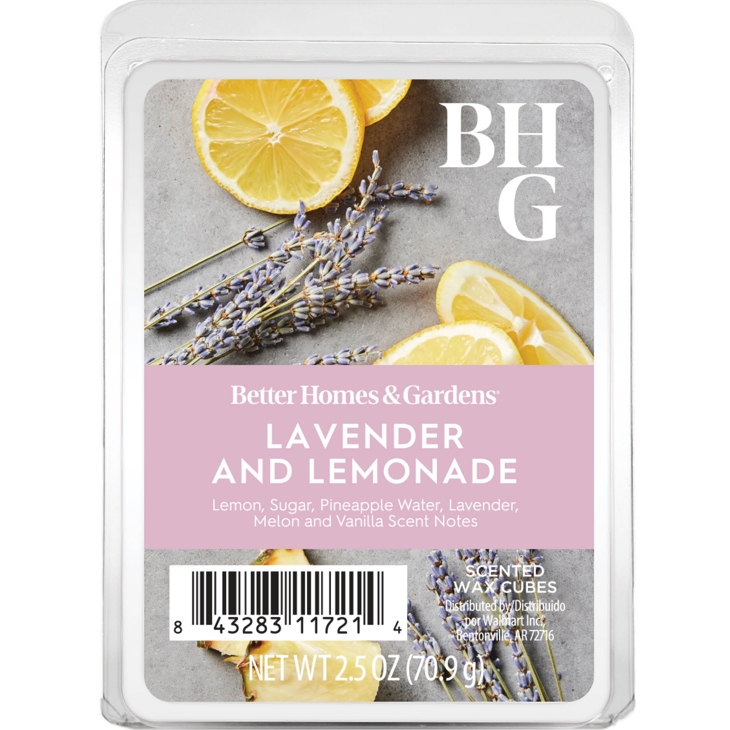 Lemonade Lavender Scented Wax Melts, Better Homes & Gardens, 2.5 oz (1-Pack)