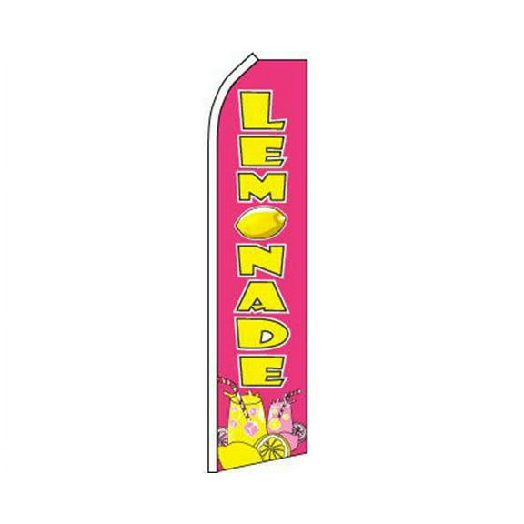 Lemonade Pink / Yellow Swooper Super Feather Advertising Flag