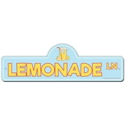 Lemonade Street Sign | Indoor/Outdoor | Funny Home Decor for Garages, Living Rooms, Bedroom, Offices | SignMission personalized gift