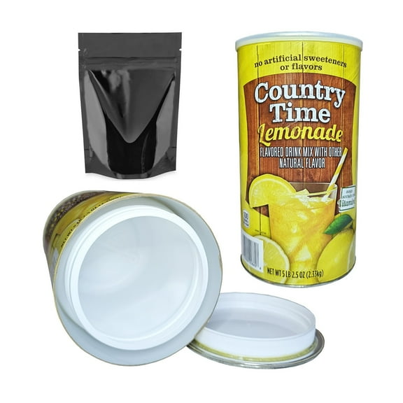 Lemonade XLarge Diversion Safe Stash Can Screw Lock Hidden Compartment