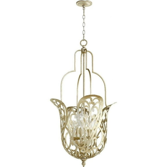 Lemonde 6 Light Pendant in Style 20.75 inches Wide By 39.5 inches High-Aged Silver Leaf Finish Bailey Street Home 183-Bel-1861688