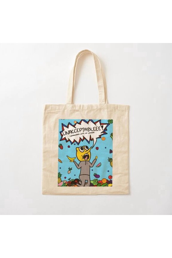 Lemongrab With No Lemons Canvas Tote Bags, Reusable Shopping Bag
