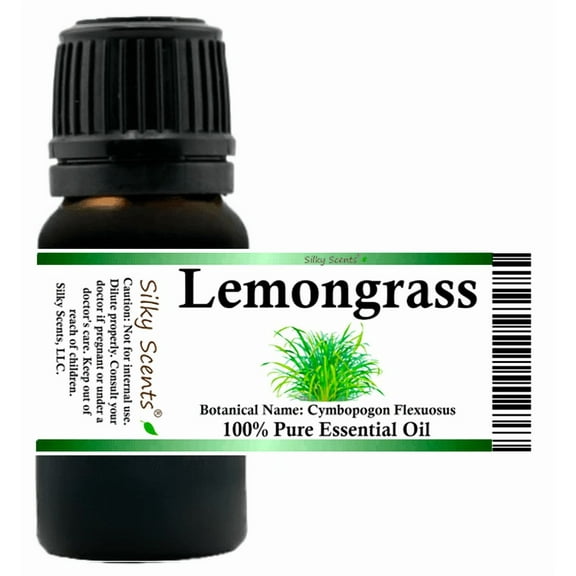 Lemongrass Essential Oil 1 fl oz (30 ml) - 100% Pure and Natural by Silky Scents