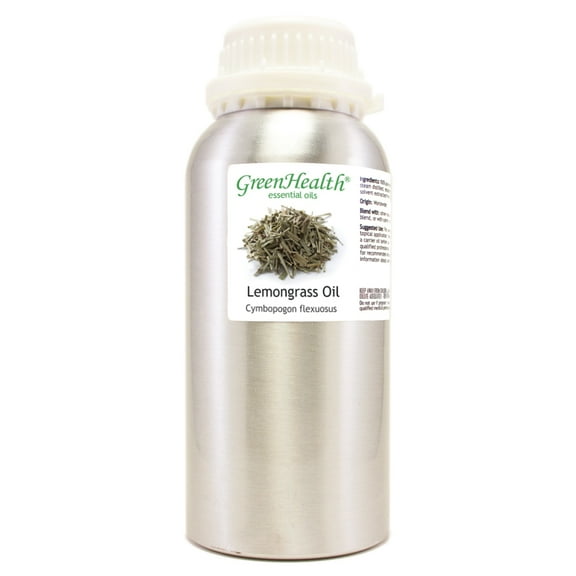 Lemongrass Essential Oil – 16 fl oz Aluminum Bottle w/Plug Cap – 100% Pure Essential Oil