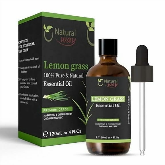 Natural Way Lemongrass Essential Oil - 4 Fluid Ounce Pack