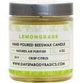 thumbnail image 1 of Lemongrass Hand-Poured Beeswax Candle - All-Natural Essential Oil Scented, Cotton Braided Wick, Chemical-Free, Smokeless, Cleans Air, Non-Toxic, Non-Polluting, Non-Allergenic, Handmade in USA, 1 of 9