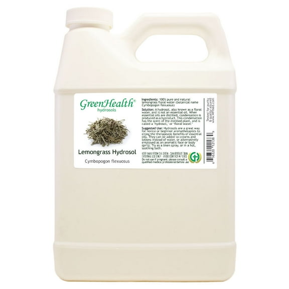 Lemongrass Hydrosol - 32 fl oz - White Plastic Jug w/ Cap - GreenHealth