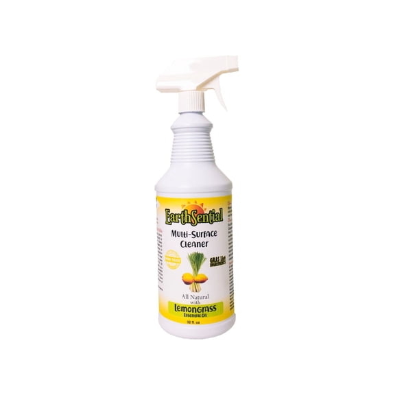EarthSential All Natural & Clean Any Surface Hard Surface Cleaners with Trigger Sprayer, Lemongrass, 32 oz