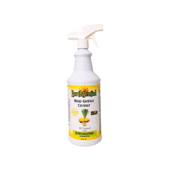 EarthSential All Natural & Clean Any Surface Hard Surface Cleaners with Trigger Sprayer, Lemongrass, 32 oz