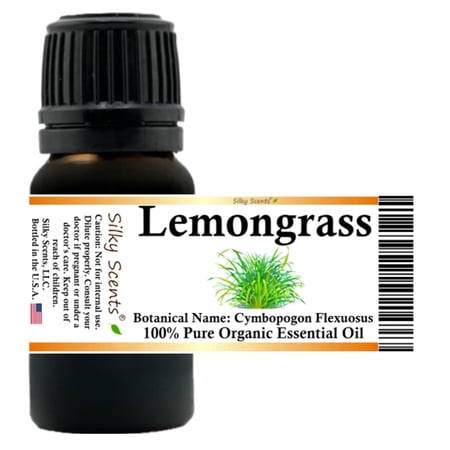 Lemongrass Organic Essential Oil 100% Pure and Natural 15 ml (1/2 oz)