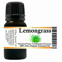 Lemongrass Organic Essential Oil 5 ml (1/6 fl oz) - 100% Pure and Natural by Silky Scents