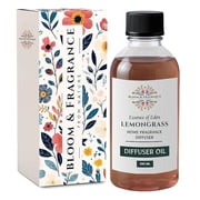 Lemongrass Reed Diffuser Refiller Oil 250ml | Essence of Eden Home Fragrance | Long-Lasting Aromatherapy Scent for Diffusers