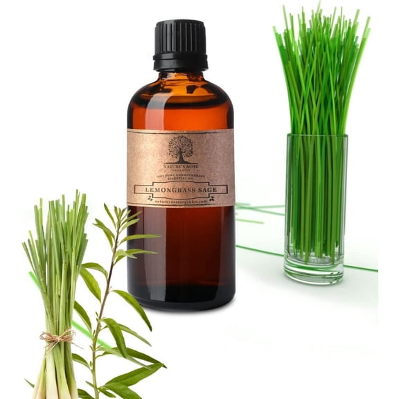 Lemongrass Verbena - 100% Pure Aromatherapy Grade Essential oil by Nature's Note Organics - 4 Fl Oz
