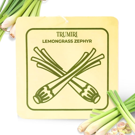 Lemongrass Zephyr - Long Lasting Car Air Freshener Deodorizer Hanging Type Gel Based Scent Diffuser - Aromatizante Ambientador Olores Para Carro - Non Toxic Freshner - Smell Good Refresher Fragrance