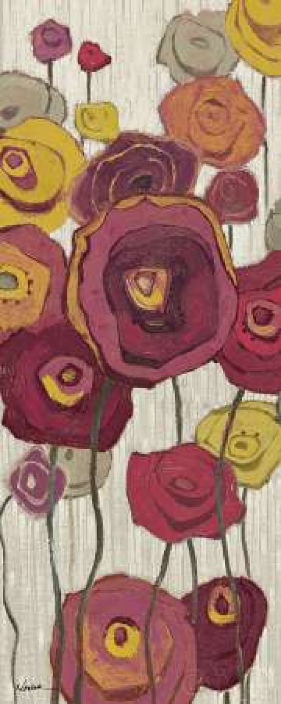 Lemongrass in Plum Panel I Canvas Art - Shirley Novak (10 x 20)