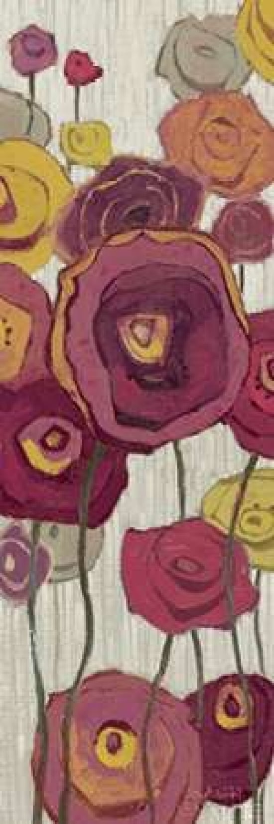 Lemongrass in Plum Panel I Canvas Art - Shirley Novak (8 x 24)