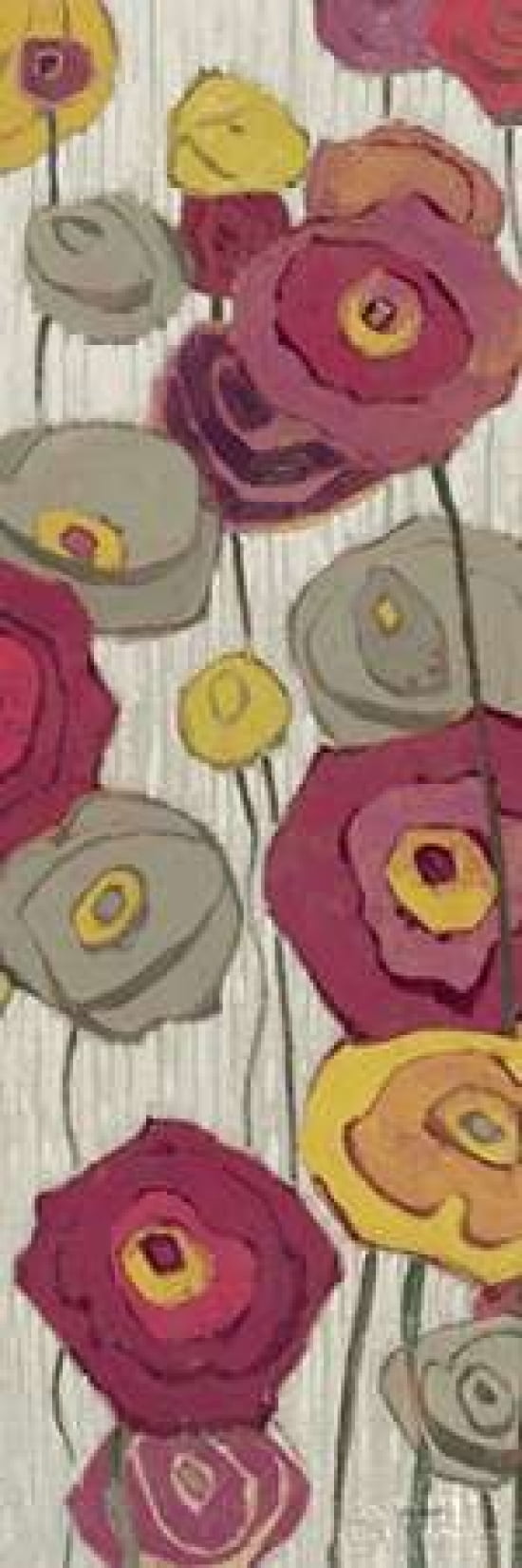 Lemongrass in Plum Panel II Canvas Art - Shirley Novak (12 x 36)