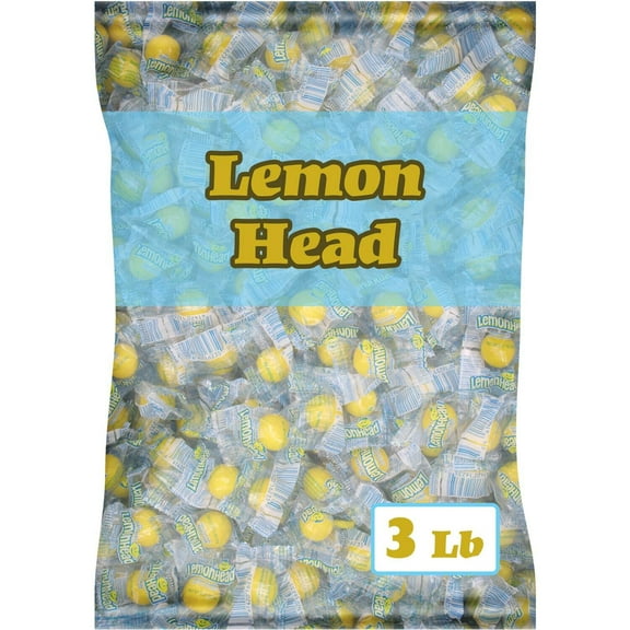 Lemonhead Original Lemon Hard Candy, Individually Wrapped Bulk Bag, 3 Pound