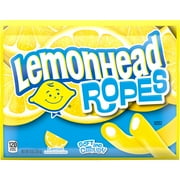 Lemonhead Ropes, Candy, Lemon, Tart and Citrusy, Soft and Chewy, 9 oz Bag