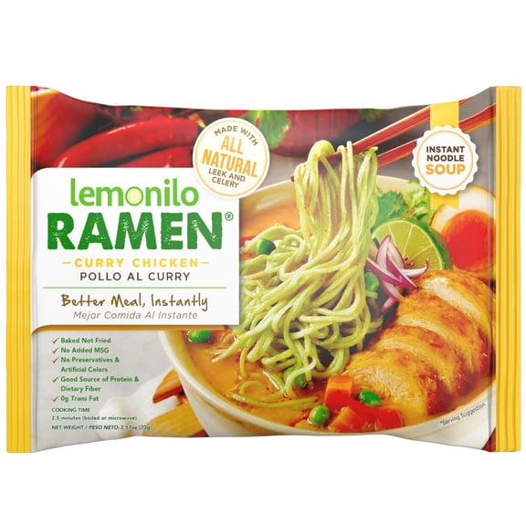 Lemonilo Chicken Curry Soup Ramen 2.58 oz (Pack of 12)