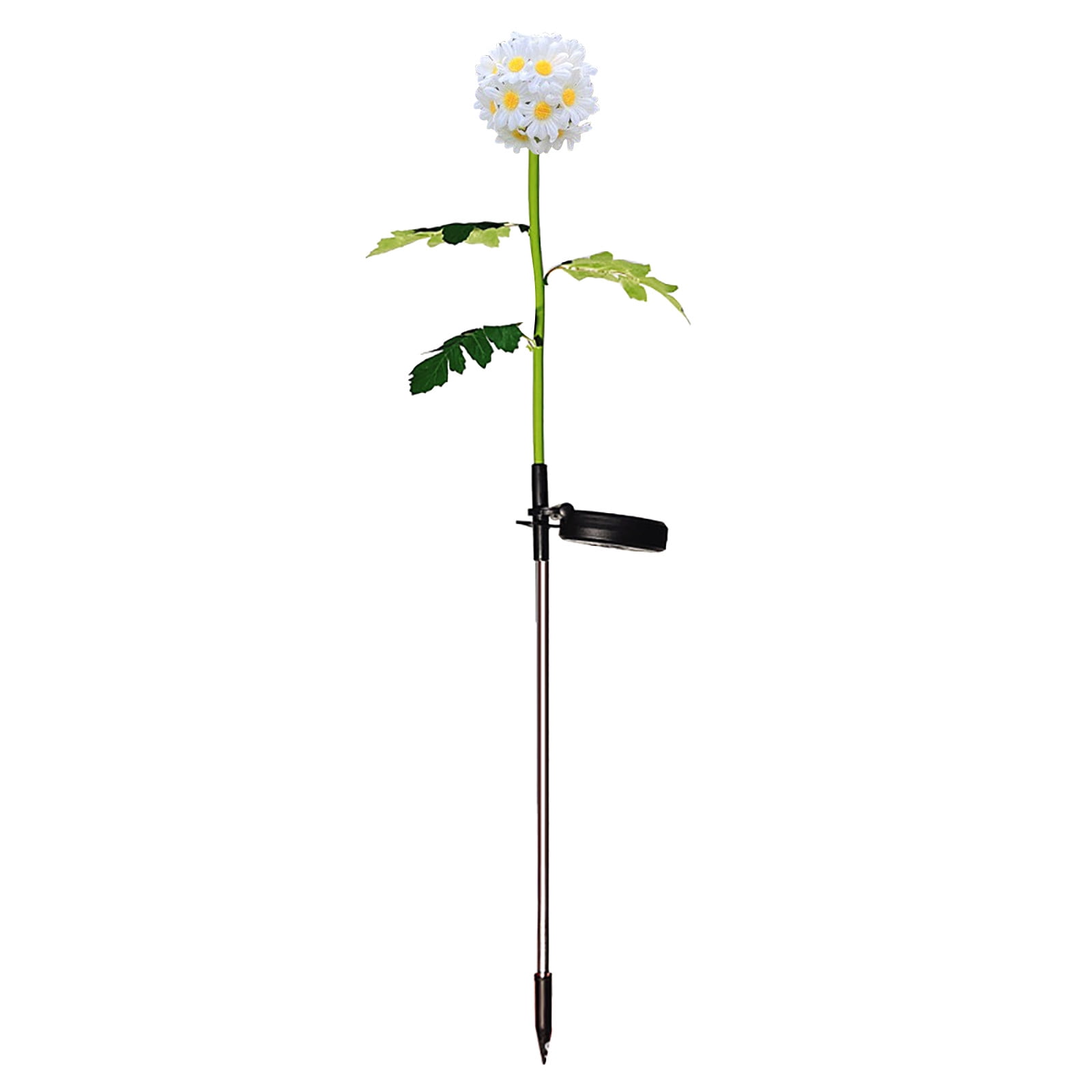 Lemononstore Fake Plants Outdoor Solar Lights Solar Garden Lights with Bigger Lily Flowers Waterproof Changing Outdoor Lights Bigger Solar Panel for Garden Patio Yard Decoration Flowers
