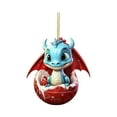 Lemononstore Hangs Christmas Cute Dinosaur Egg Pendant Mini Blue Dragon