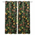 thumbnail image 1 of Lemons Black Out Curtains 63 Inch Long, Room Darkening Draperies Curtains Panels, Summer Botanical Watercolor Elegant Pastoral Thermal Insulated Curtain for Bedroom Living Room 52"x63" 2 Panels, 1 of 8