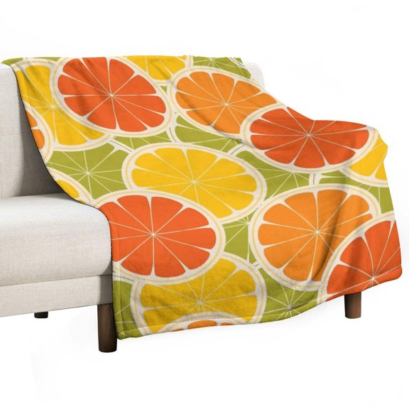 Lemons Blanket for Bed Throw Blanket for Women, Men Super Soft Plush Blanket Throw, Print Blanket