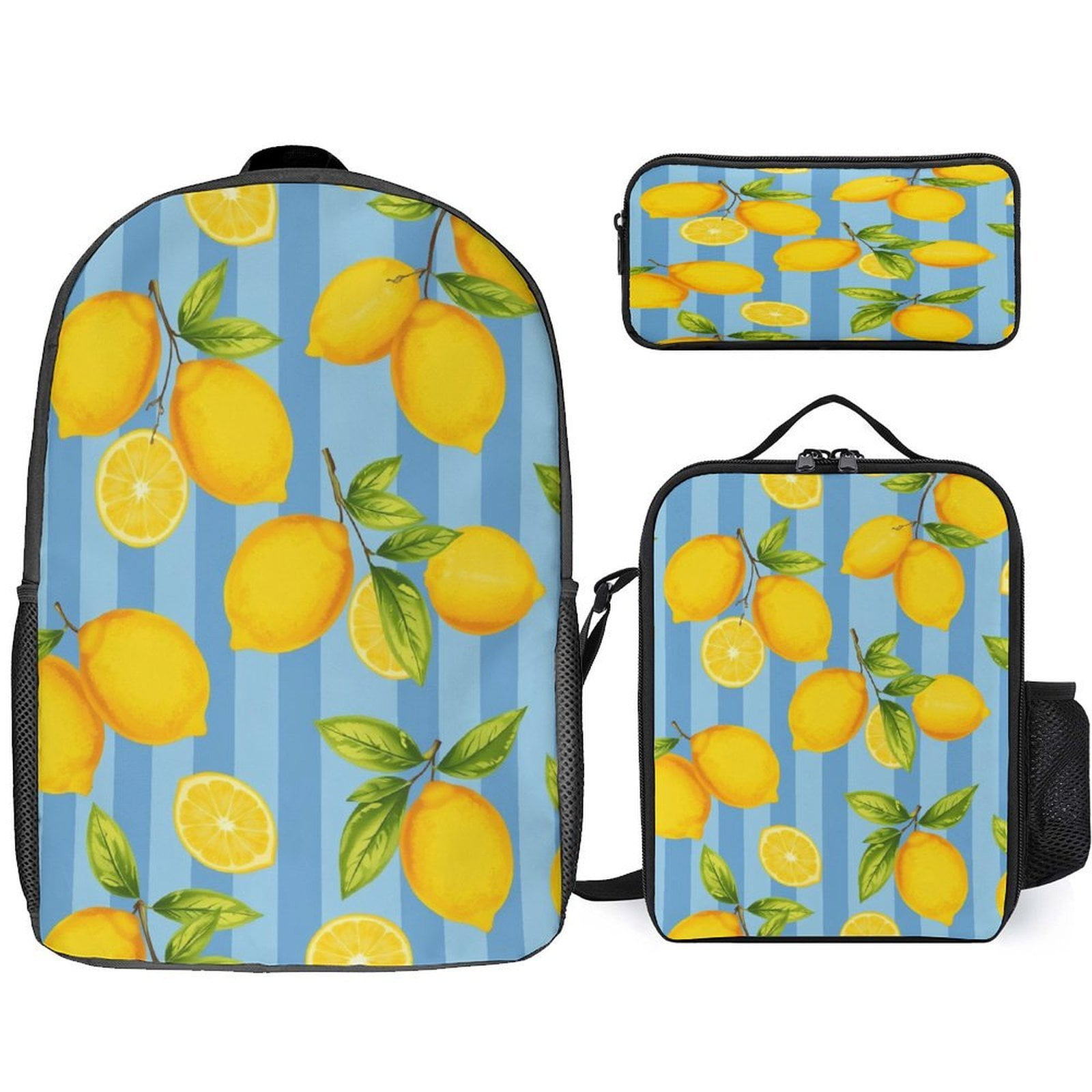 3-Piece Backpack Set For School - Includes Backpack, Lunch Bag & Pencil Case, Water Resistant, Fits 14" Laptop - View #13