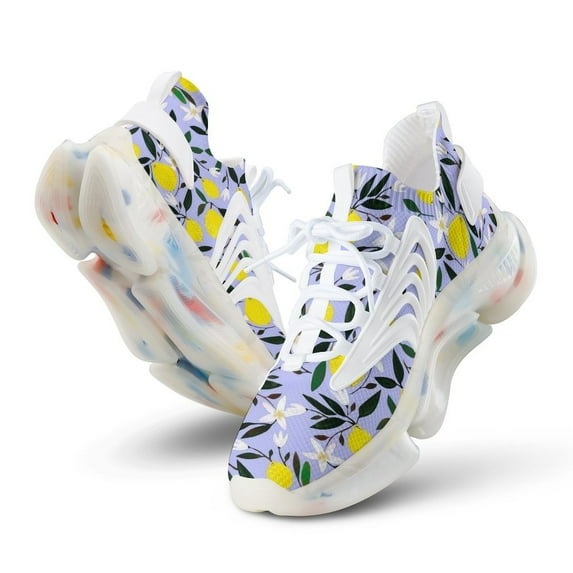 Lemons Blue Walking Shoes for Men Woman Lightweight Tennis Fashion Elastic Sports Shoes Cushion Basketball Shoes
