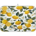 thumbnail image 1 of Lemons Dish Drying Mat for Kitchen Counter, Absorbent Heat-Resistant Microfiber Dish Drainer for Countertop Mat, 16x18 in, 1 of 6