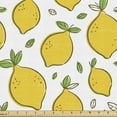 thumbnail image 1 of Ambesonne Lemons Fabric by the Yard Upholstery, Citrus Fruits Leaves Art, 10 Yards, Lime Green Earth Yellow, 1 of 5