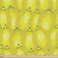 thumbnail image 1 of Lemons Fabric by the Yard, Hand Drawn Vibrant Colors Ripe Citrus Fruits Kitchen Themed Illustration, Decorative Upholstery Fabric for Sofas and Home Accents, Yellow and Lime Green by Ambesonne, 1 of 5