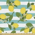 thumbnail image 1 of Ambesonne Lemons Fabric by the Yard Upholstery, Lemon Blossoms Leaves Art, 10 Yards, Seafoam Mustard, 1 of 5
